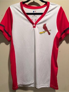 St. Louis Cardinals Yadier Molina #4 Women's Jersey Top (Size Large)